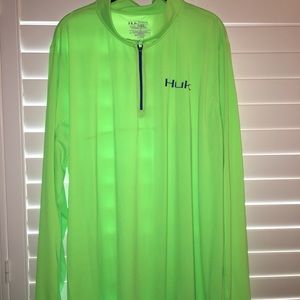 HUK 1/4 Zip Long Sleeve performance T-shirt